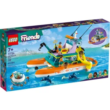LEGO Friends Sea Rescue Boat 41734 Building Toy Set for Boys & Girls Ages 7+ Who Love The Sea, Includes 4 Mini-Dolls, a Submarine, Baby Dolphin and Toy Accessories for Ocean Life Role Play