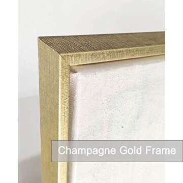 Large Abstract Landscape Canvas Painting: Rustic Hand-painted Texturing Gold Foils Brushstroke Gray ...