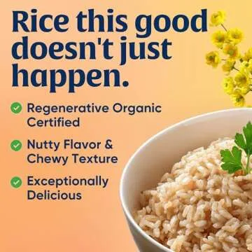 Lundberg Short Grain Brown Rice, Regenerative Organic Certified – Slightly Nutty, Sticky Rice Responsibly Grown in California, 32 Oz
