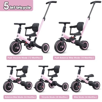 Newyoo Toddler Tricycle for 1-3 Year Olds