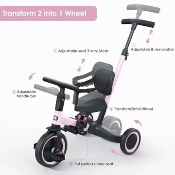 Newyoo Toddler Tricycle for 1-3 Year Olds