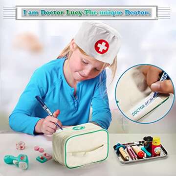 Doctor Kit for Toddlers 3-5, Doctor Kit for Kids, Pretend Doctor Playset, Durable Medical Kit with Toy Stethoscope, Medical Bag and Other Accessories, Doctor Toy Gifts for Boys and Girls Ages 3+