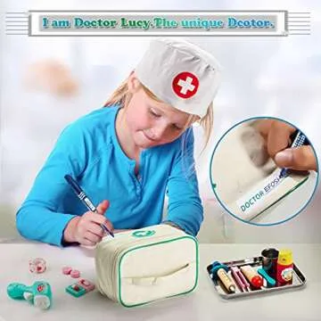 Doctor Kit for Toddlers 3-5, Doctor Kit for Kids, Pretend Doctor Playset, Durable Medical Kit with Toy Stethoscope, Medical Bag and Other Accessories, Doctor Toy Gifts for Boys and Girls Ages 3+