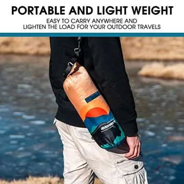 4Monster Outdoor Down Blankets Camping Blanket 650 Fill Travel Down Quilt Compact Waterproof for Picnics, Beach Trips, Camping and Backpacking (National Park A, 54 * 80")