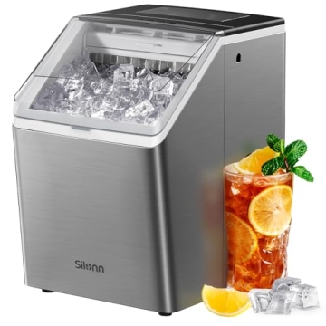 Silonn Ice Maker: 44lbs Daily, Self-Cleaning Stainless Steel