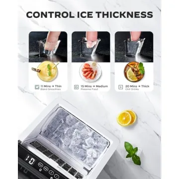 Silonn Ice Maker: 44lbs Daily, Self-Cleaning Stainless Steel