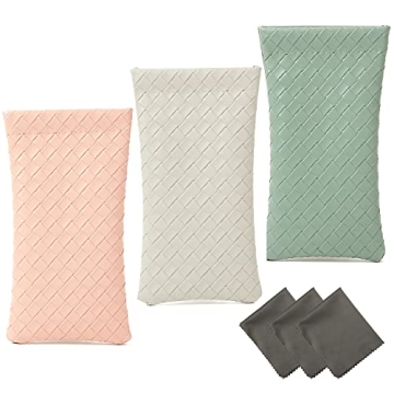 Vemiss 3 Pack Chic Glasses Cases - Stylish Protection
