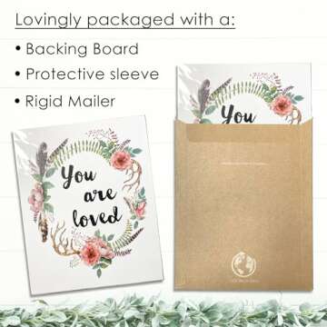 Botanical Watercolor Art Prints (Set of 4) - 8x10 (Unframed) | Boho Leaves and Flowers Wall Decor | Minimalist Floral Artwork for your Home, WFH Office, Kitchen, Dining Room, Bedroom, and Bathroom