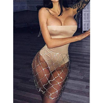 Eye-Catching Rhinestone Skirt for Festivals and Nights Out