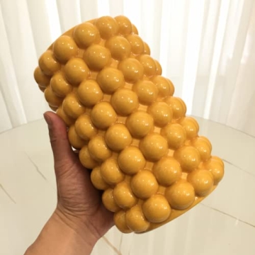 Anding Yellow Ceramic Vase for Modern Home Decor