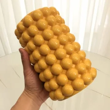 Anding Yellow Ceramic Vase for Modern Home Decor