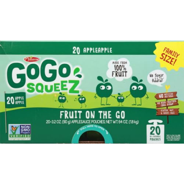 GoGo squeeZ Apple Snacks 20 Pack, Gluten & Nut Free