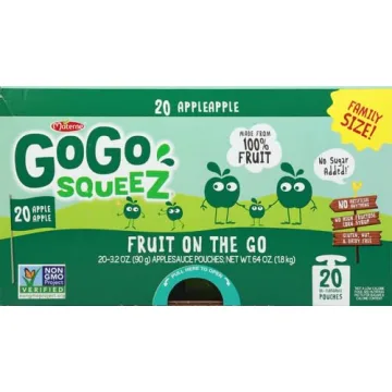 GoGo squeeZ Apple Snacks 20 Pack, Gluten & Nut Free