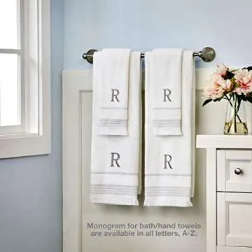 Luxury Embroidered Monogram Hand Towel Set for Home