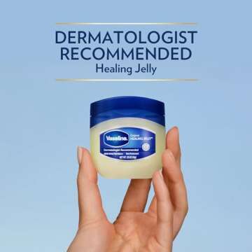 Vaseline Unscented Petroleum Jelly Balm 50ml - Pack of 2, Hypoallergenic, for All Skin Types