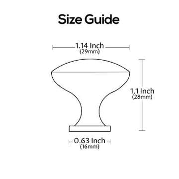 Alzassbg 10 Pack Champagne Bronze Cabinet Knobs, 1-1/8 Inch Diameter Kitchen Cabinet Hardware Round Knobs for Cabinets and Drawers AL6011TGP