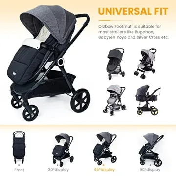 Orzbow Footmuff for Stroller - Premium Weatherproof Toddler Gift