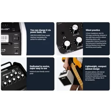 Portable JOYO 30W Micro Bass Amp with Bluetooth