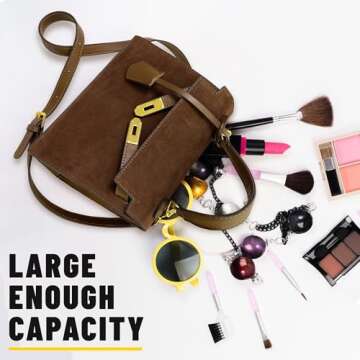 Top Handle Satchel Vintage Top Handle Bag Suede Leather Women Handbags Purse Mini Satchel Bags Shoul...