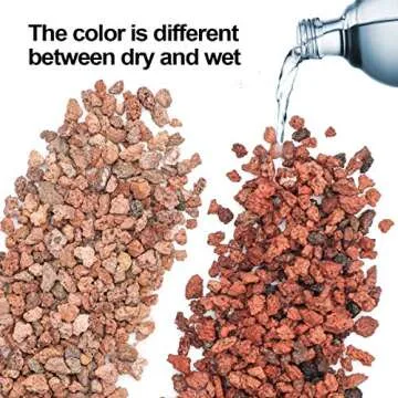 TOYPOPOR Red Lava Accent Rocks Outdoor Decorative Stones for Craft Projects, Vase Fillers, Succulents, Cactus Pots, Terrarium Plants 2.2LB