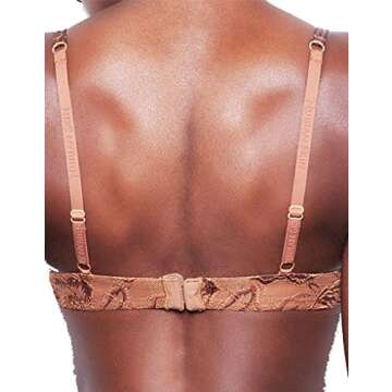 Nubian Skin 512082 The Classic Cinnamon Lace Wired Push Up Bra 34DD