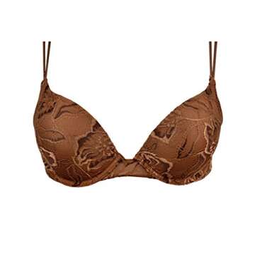 Nubian Skin 512082 The Classic Cinnamon Lace Wired Push Up Bra 34DD