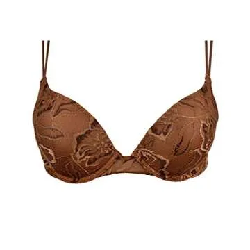 Nubian Skin 512082 The Classic Cinnamon Lace Wired Push Up Bra 34DD