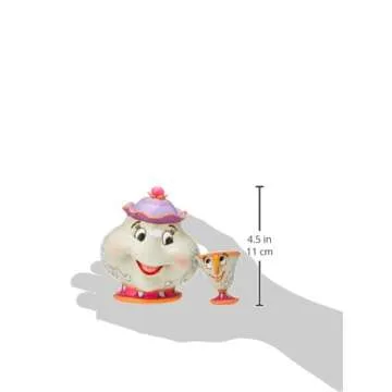 Disney Traditions by Jim Shore Beauty and the Beast Mrs. Potts and Chip Stone Resin Figurine, 4.15"