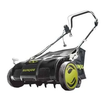 Sun Joe 13 Amp Electric Dethatcher and Scarifier with Removeable 13.2 Gallon Bag, Black/Green