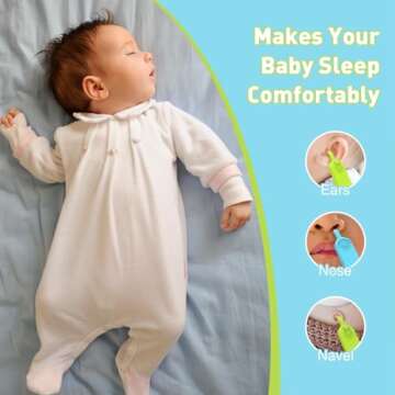 MORLIKE LIVING Baby Nose and Ear Cleaner Tool, Soft Flexible Rubber Nasal Booger Picker for Newborns and Infants, Dual Ear Wax and Snot Remover, Essential Baby Care Products