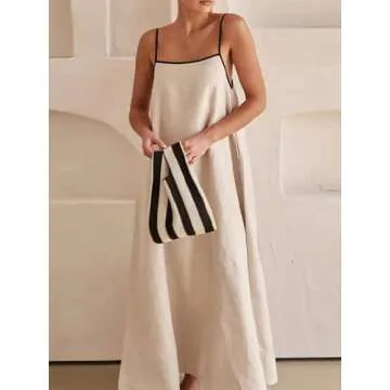 Stylish Women Linen Maxi Dress for Beach & Vacation