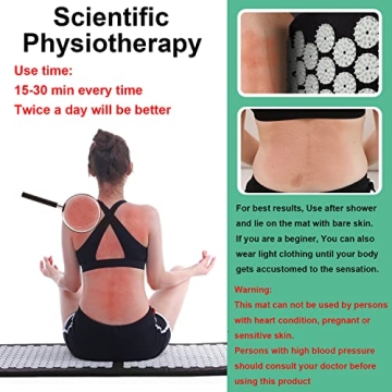 XiaoMaGe Acupressure Mat & Pillow Set for Stress Relief