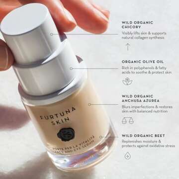 Face & Eye Serum - Dual-Use Formula to Lift, Reduce Puffiness and Even Tone, Wild-Foraged Botanicals, Vegan, Dermatologist Tested, EWG Verified, 15ml