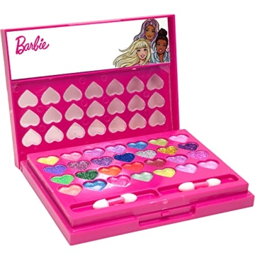 Barbie - Townley Girl Beauty Compact Set Kit with Brushes, Eye Shadow Palette, 28 Eye Shadows, 6 Lip...