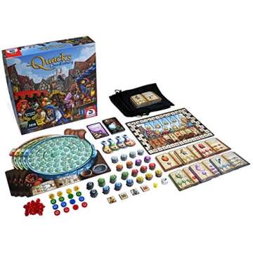 The Quacks of Quedlinburg Board Game. Includes Unique Foldable Playing Piece / Dice Tray Holder Bundled with Game