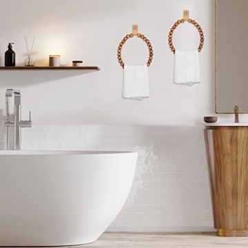 Handmade Boho Towel Rack Set for Rustic Decor