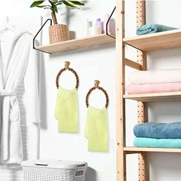 Handmade Boho Towel Rack Set for Rustic Decor
