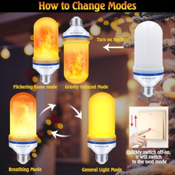 CPPSLEE LED Flame Light Bulbs for Halloween and Christmas
