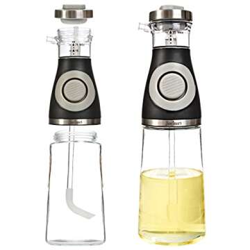 Kocinart Olive Oil Dispenser and Sprayer Set | 17oz & 3oz Bottles