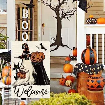 AVOIN Welcome Halloween Flag | Durable Double Sided Decor