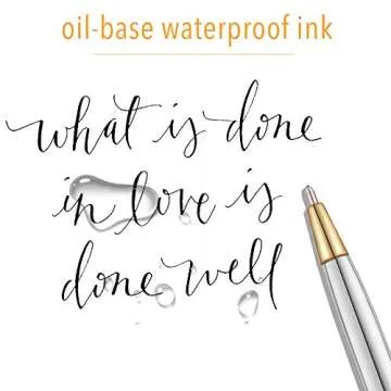 Unibene 6 Pack Slim Metal Ballpoint Pens for Stylish Writing