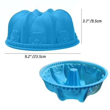 Gzingen Silicone Bundt Cake Molds - Non-Stick Baking Trays