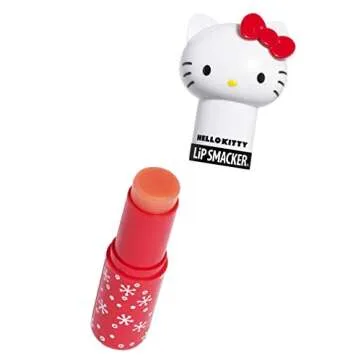 Lip Smacker Lippy Pals Swirls, Sanrio Hello Kitty, Flavored Moisturizing & Smoothing Soft Shine Lip Balm, Hydrating & Protecting Fun Tasty Glossy Finish, Cruelty-Free & Vegan - Sweet Strawberry Shake