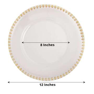 Efavormart 12" Gold Clear Acrylic Charger Plates for Events
