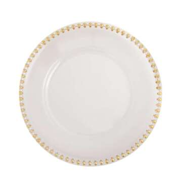 Efavormart 12" Gold Clear Acrylic Charger Plates for Events