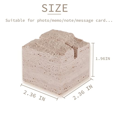 Elegant JIMEI Travertine Stone Place Card Holder