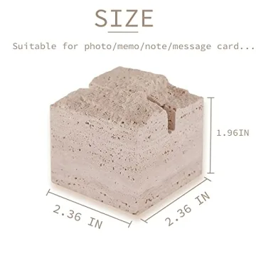 Elegant JIMEI Travertine Stone Place Card Holder