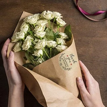 Kraft Thank You Stickers for Small Businesses - 500 Labels