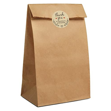 Kraft Thank You Stickers for Small Businesses - 500 Labels