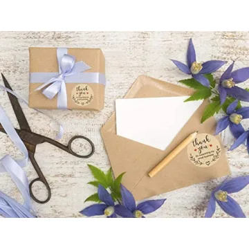 Kraft Thank You Stickers for Small Businesses - 500 Labels